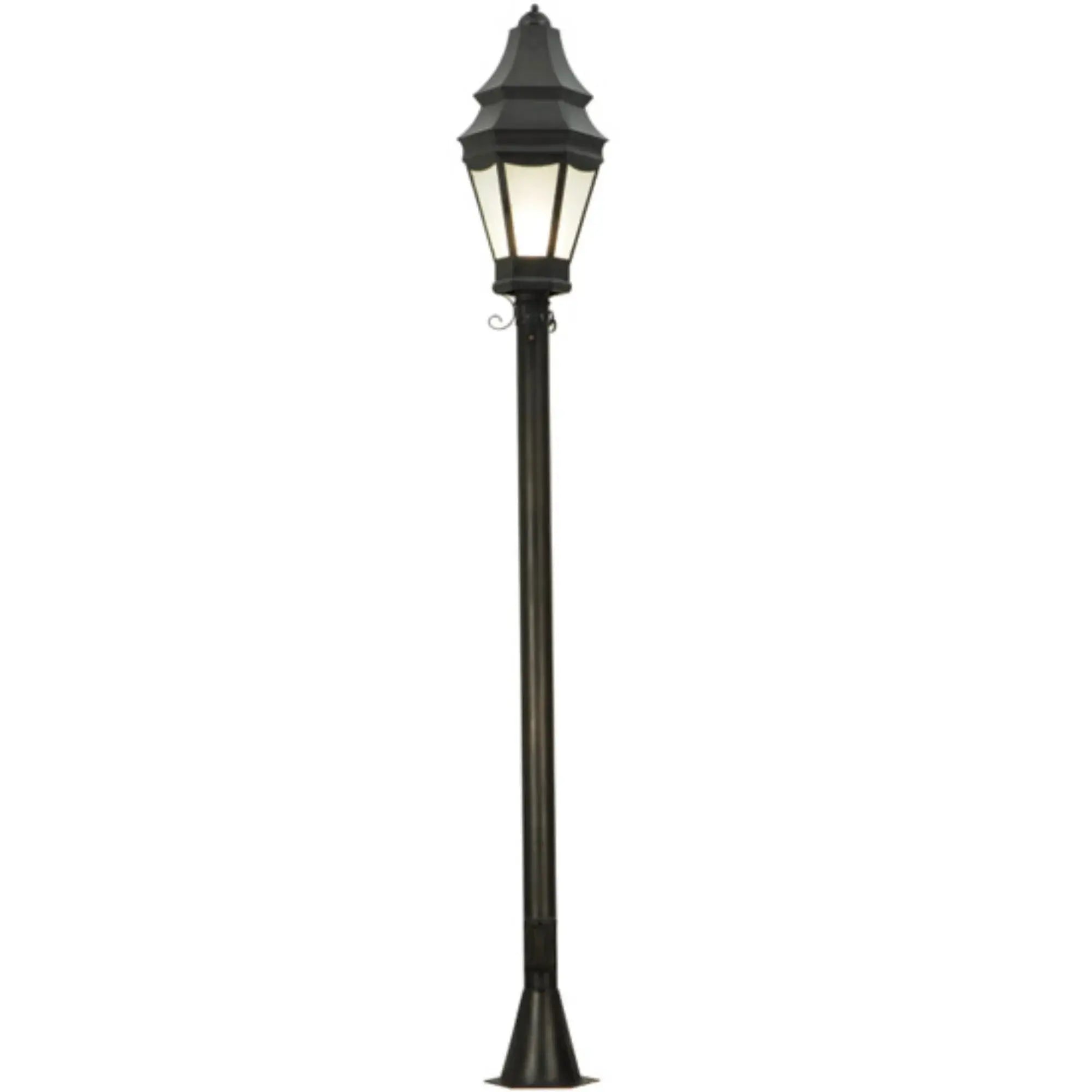 14" Wide Statesboro Street Lamp – Craftsman Brown – Clear Ripple – Wet-Rated – Meyda Lighting Meyda Lighting