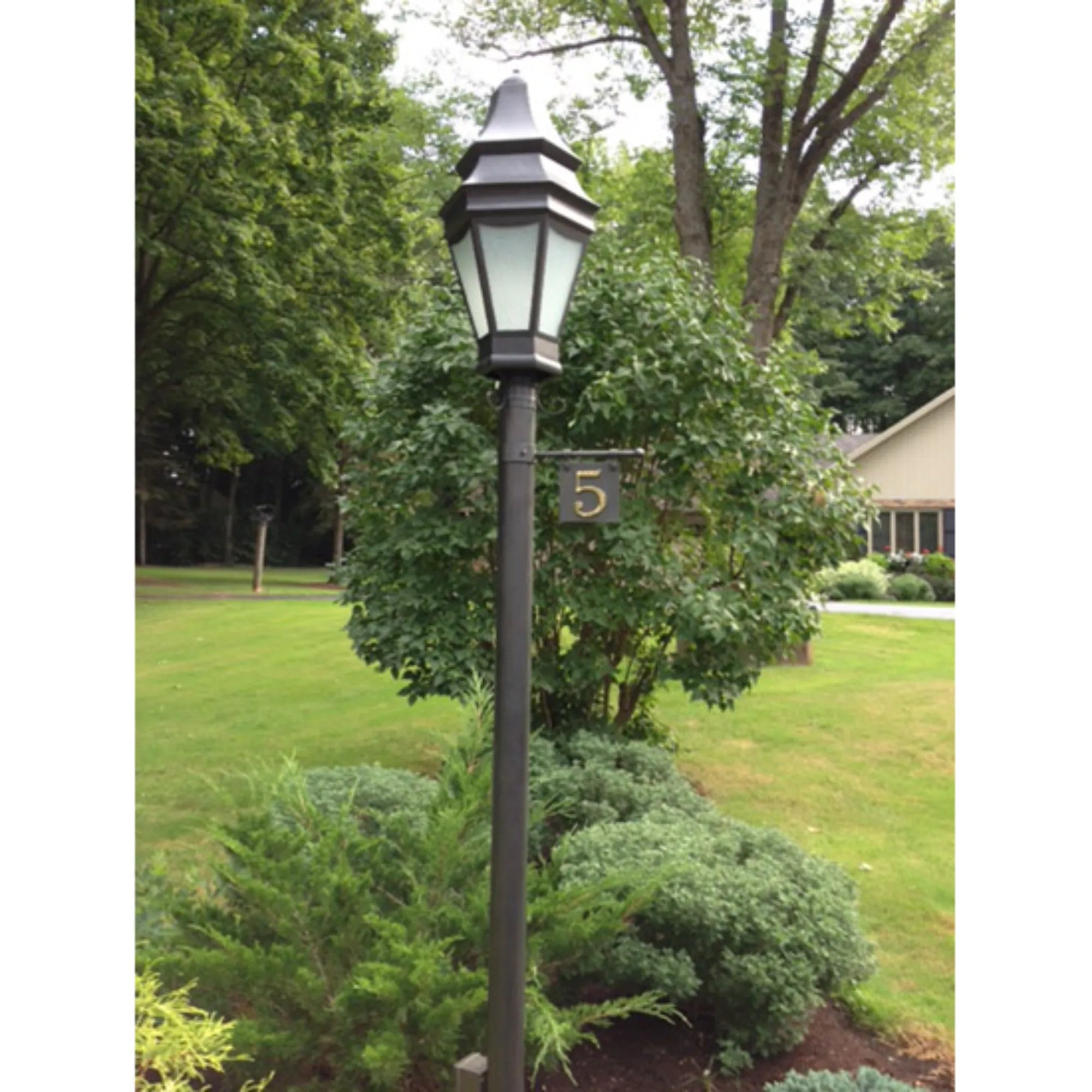 14" Wide Statesboro Street Lamp – Craftsman Brown – Clear Ripple – Wet-Rated – Meyda Lighting