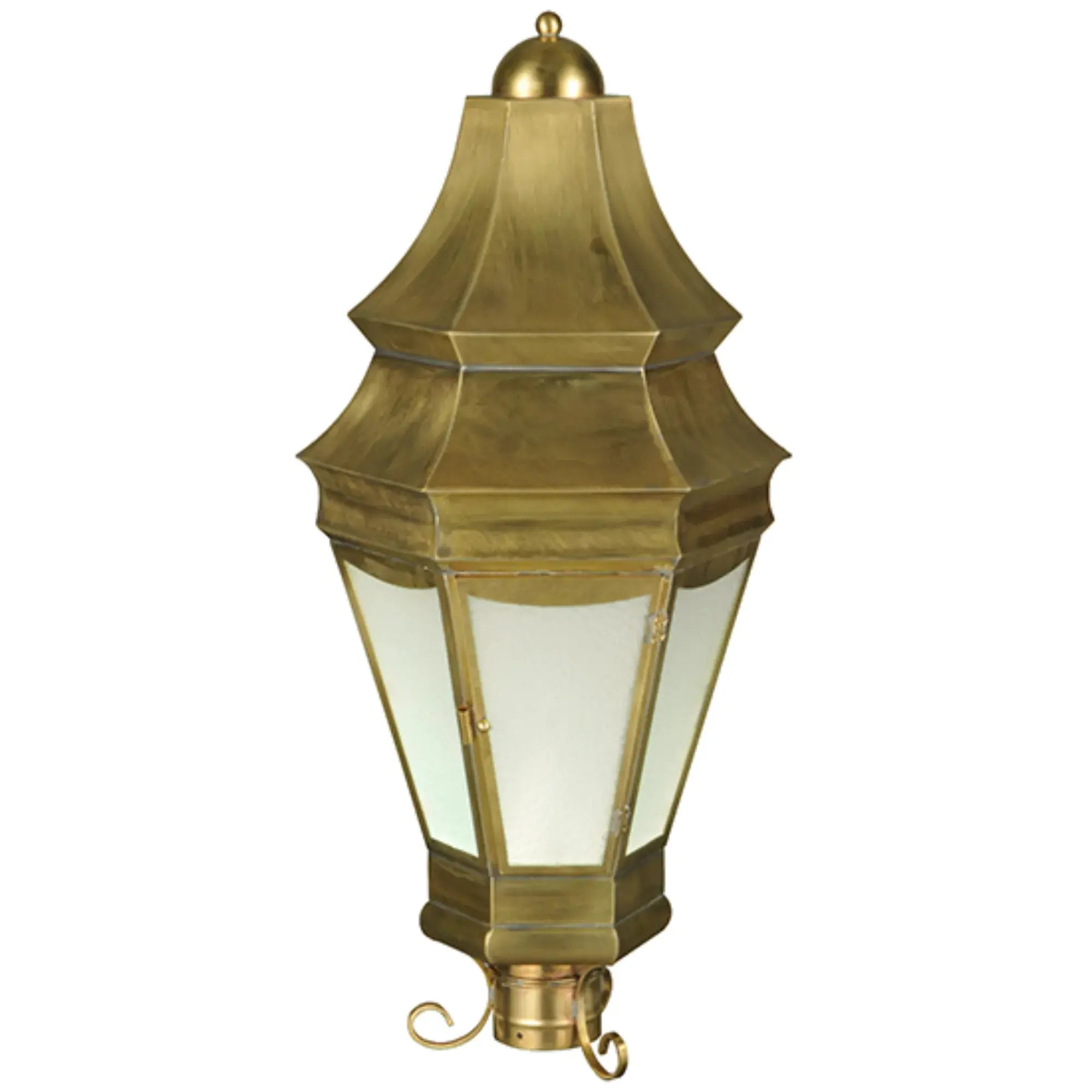14" Wide Statesboro Outdoor Post Mount – Brushed Brass – Wet-Rated – Meyda Lighting Meyda Lighting