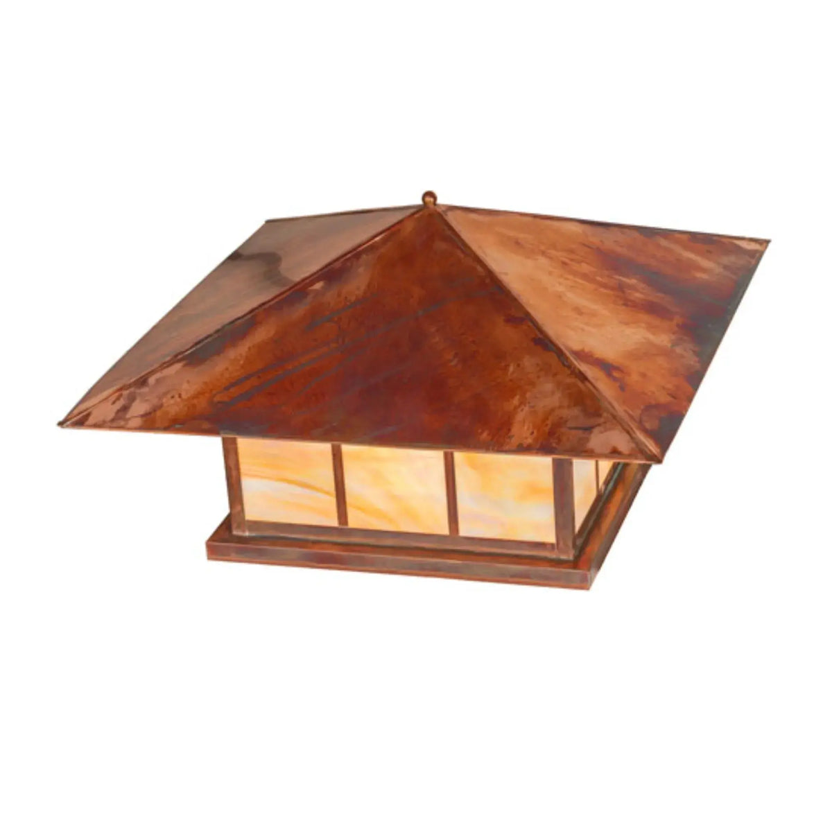 28" Square Seneca Double Bar Mission Pier Mount – Vintage Copper – Wet-Rated – Meyda Lighting Meyda Lighting