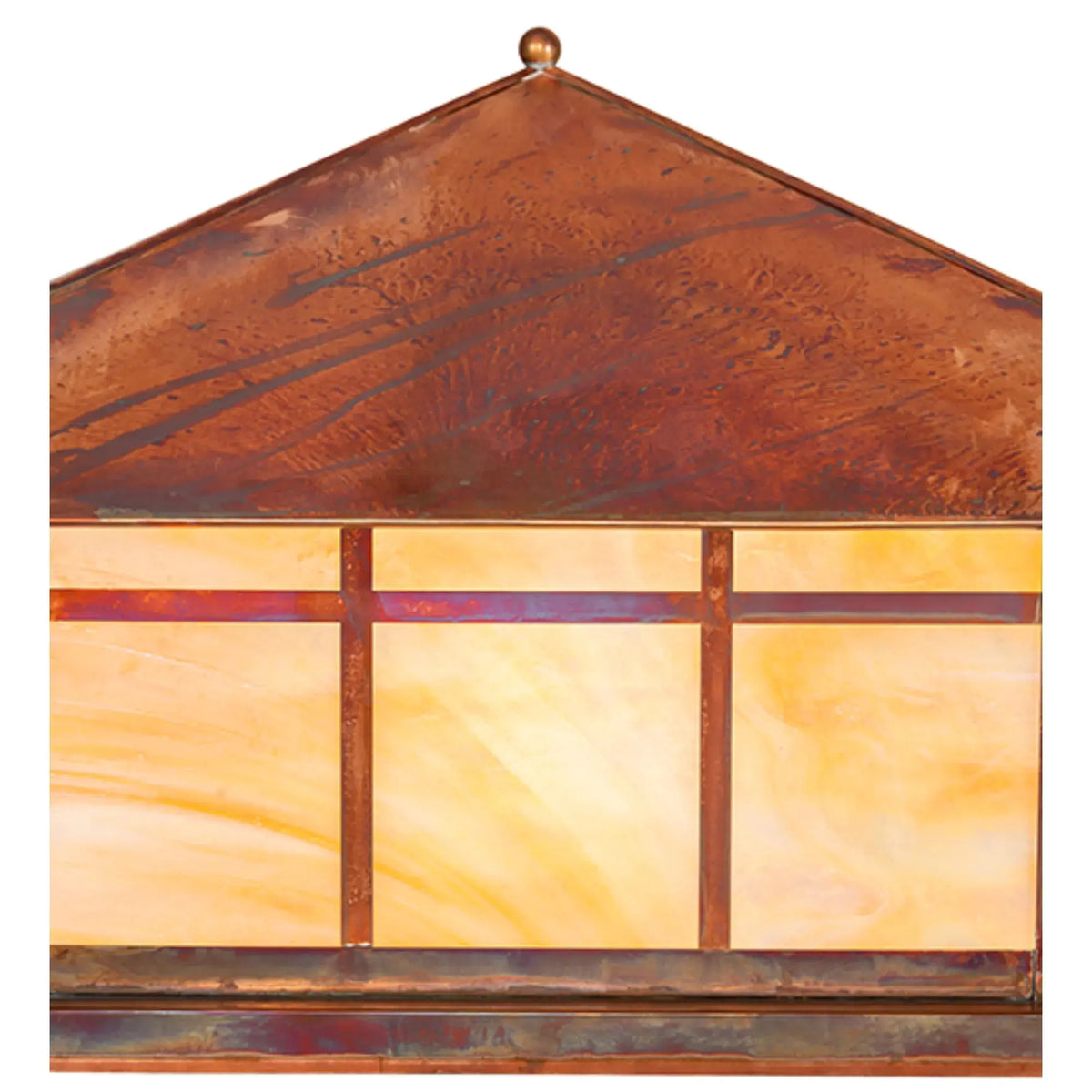 28" Square Seneca Double Bar Mission Pier Mount – Vintage Copper – Wet-Rated – Meyda Lighting Meyda Lighting