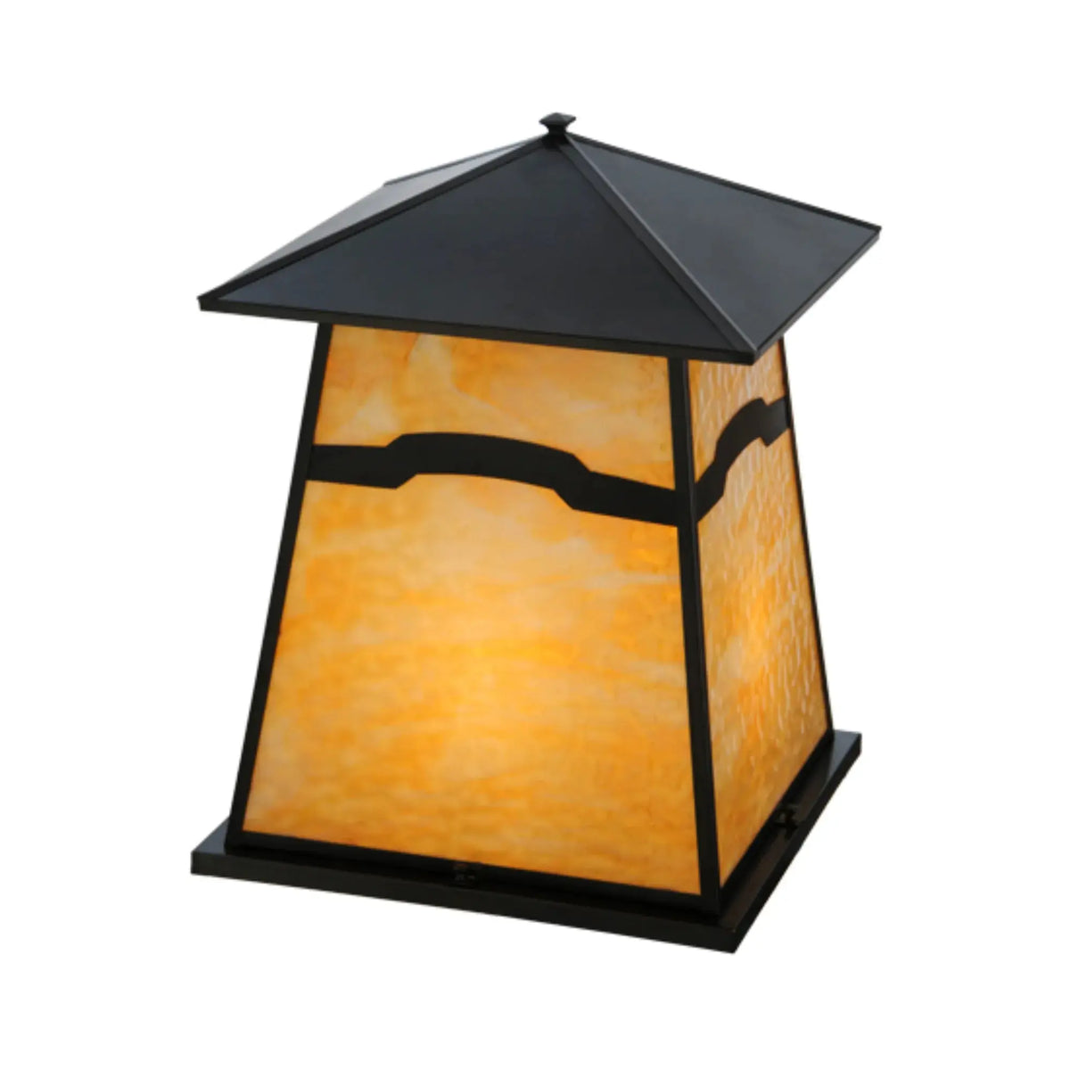 18"Sq Stillwater Mountain View Pier Mount – Craftsman Brown – Wet-Rated – Meyda Lighting Meyda Lighting