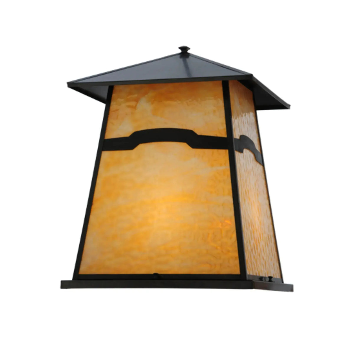 18"Sq Stillwater Mountain View Pier Mount – Craftsman Brown – Wet-Rated – Meyda Lighting Meyda Lighting