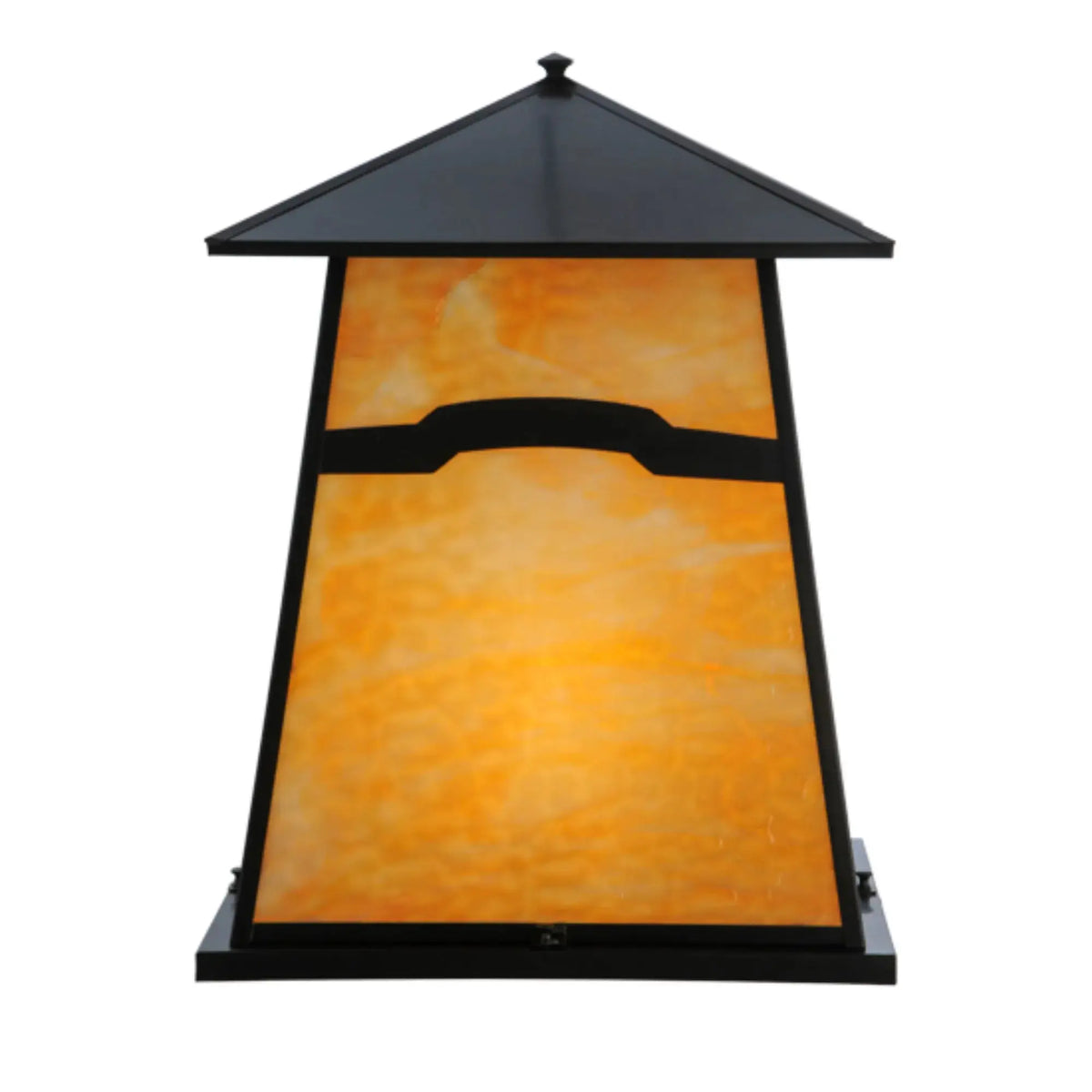 18"Sq Stillwater Mountain View Pier Mount – Craftsman Brown – Wet-Rated – Meyda Lighting Meyda Lighting