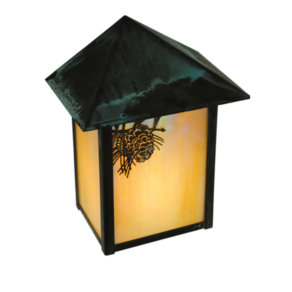 6.5" Wide Seneca Winter Pine Wall Sconce – Verdigris – Wet-Rated – Meyda Lighting Meyda Lighting