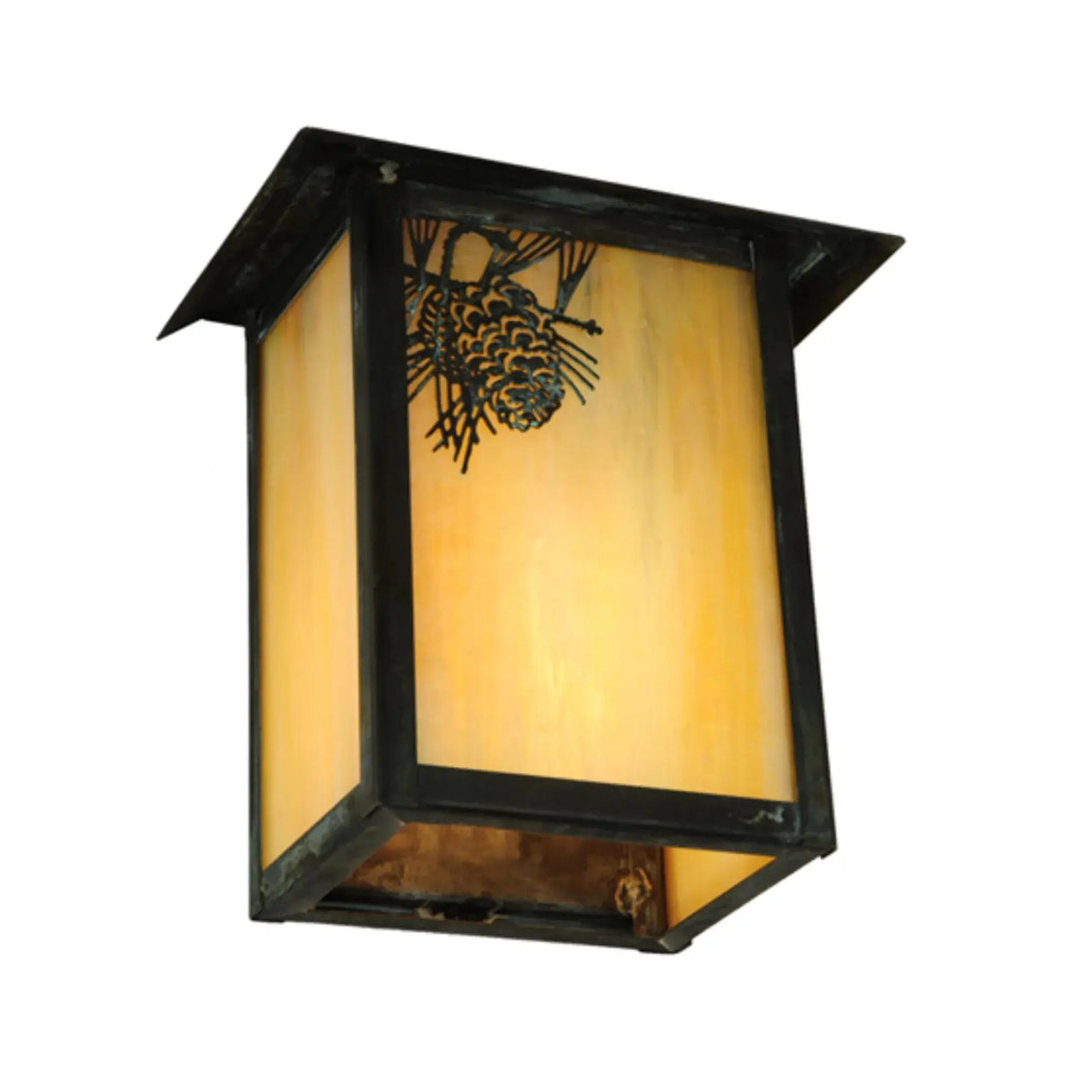 6.5" Wide Seneca Winter Pine Wall Sconce – Verdigris – Wet-Rated – Meyda Lighting Meyda Lighting
