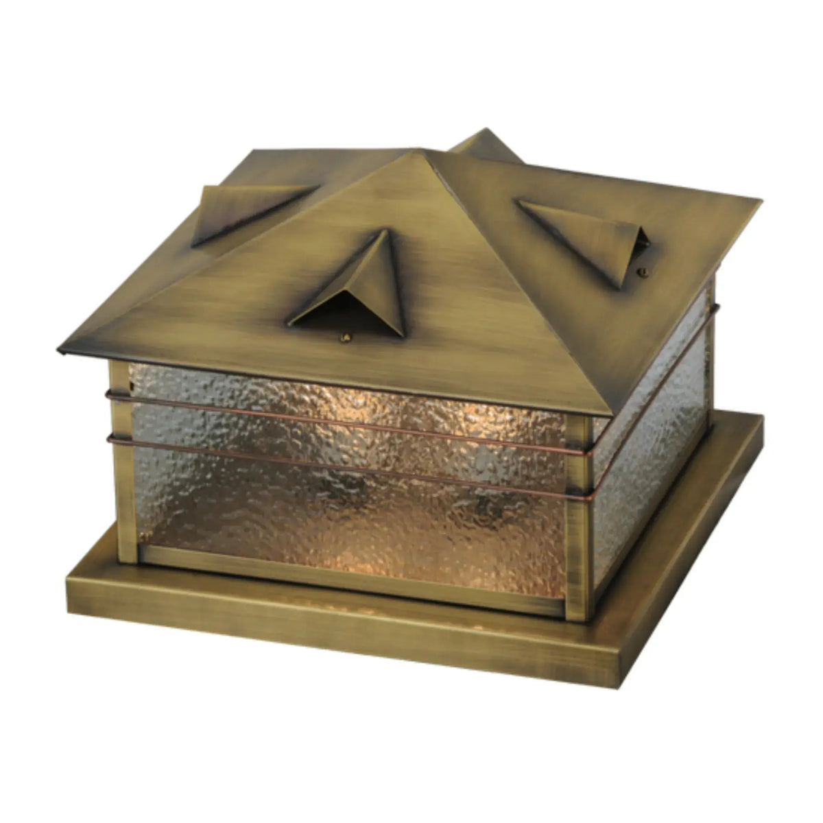 14"Sq Clinton Arrowhead Pier Mount – Antique Brass – Wet-Rated – Meyda Lighting Meyda Lighting