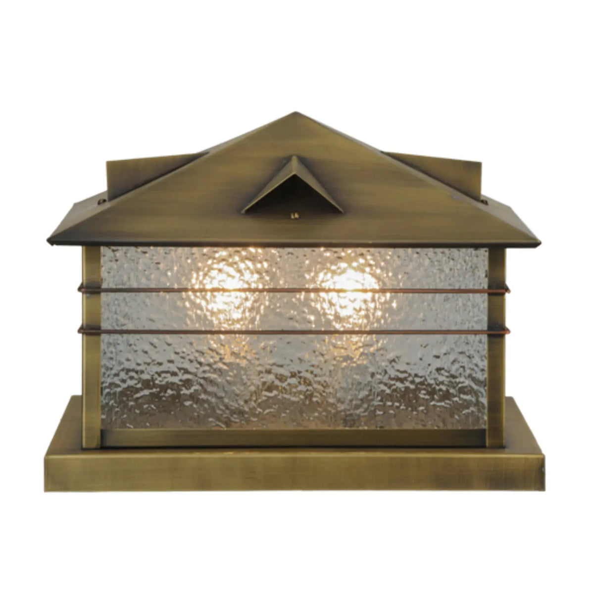 14"Sq Clinton Arrowhead Pier Mount – Antique Brass – Wet-Rated – Meyda Lighting Meyda Lighting