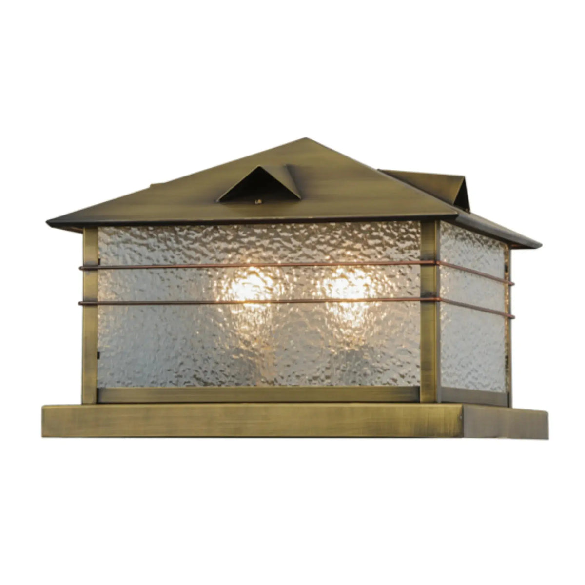 14"Sq Clinton Arrowhead Pier Mount – Antique Brass – Wet-Rated – Meyda Lighting Meyda Lighting