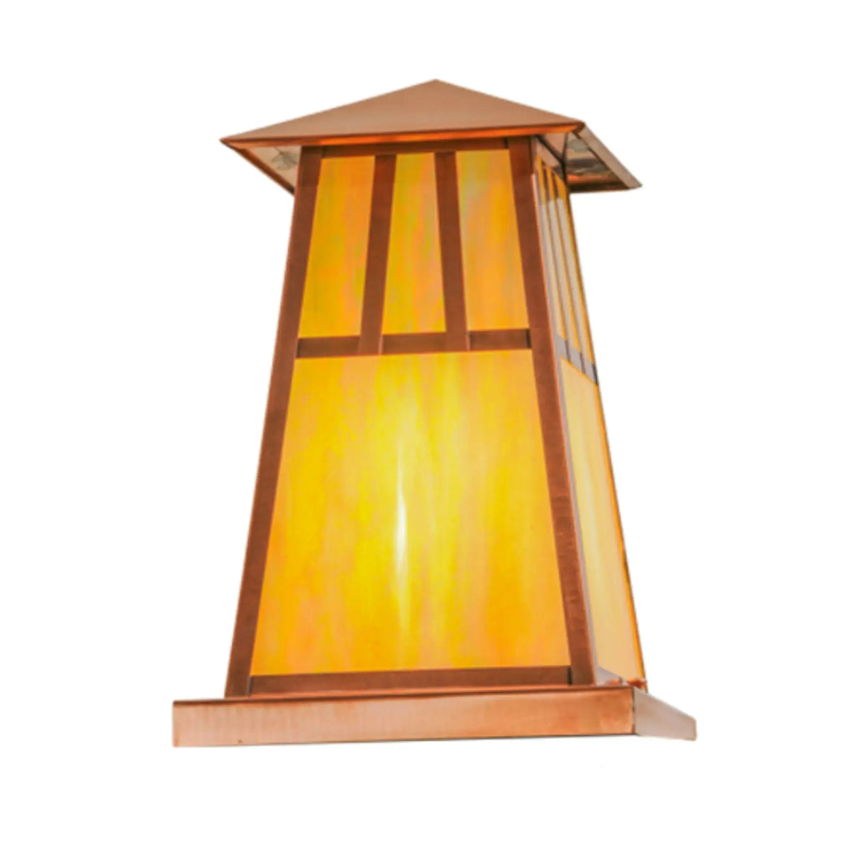 10"Sq Stillwater Double Bar Mission Pier Mount – Raw Copper – Wet-Rated – Meyda Lighting Meyda Lighting