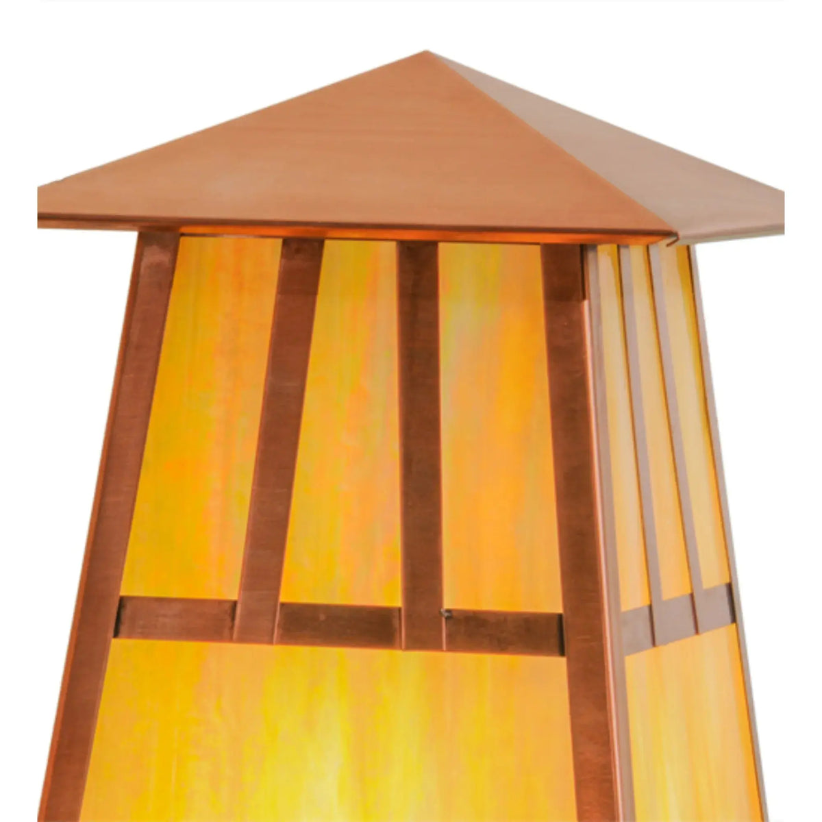 10"Sq Stillwater Double Bar Mission Pier Mount – Raw Copper – Wet-Rated – Meyda Lighting Meyda Lighting