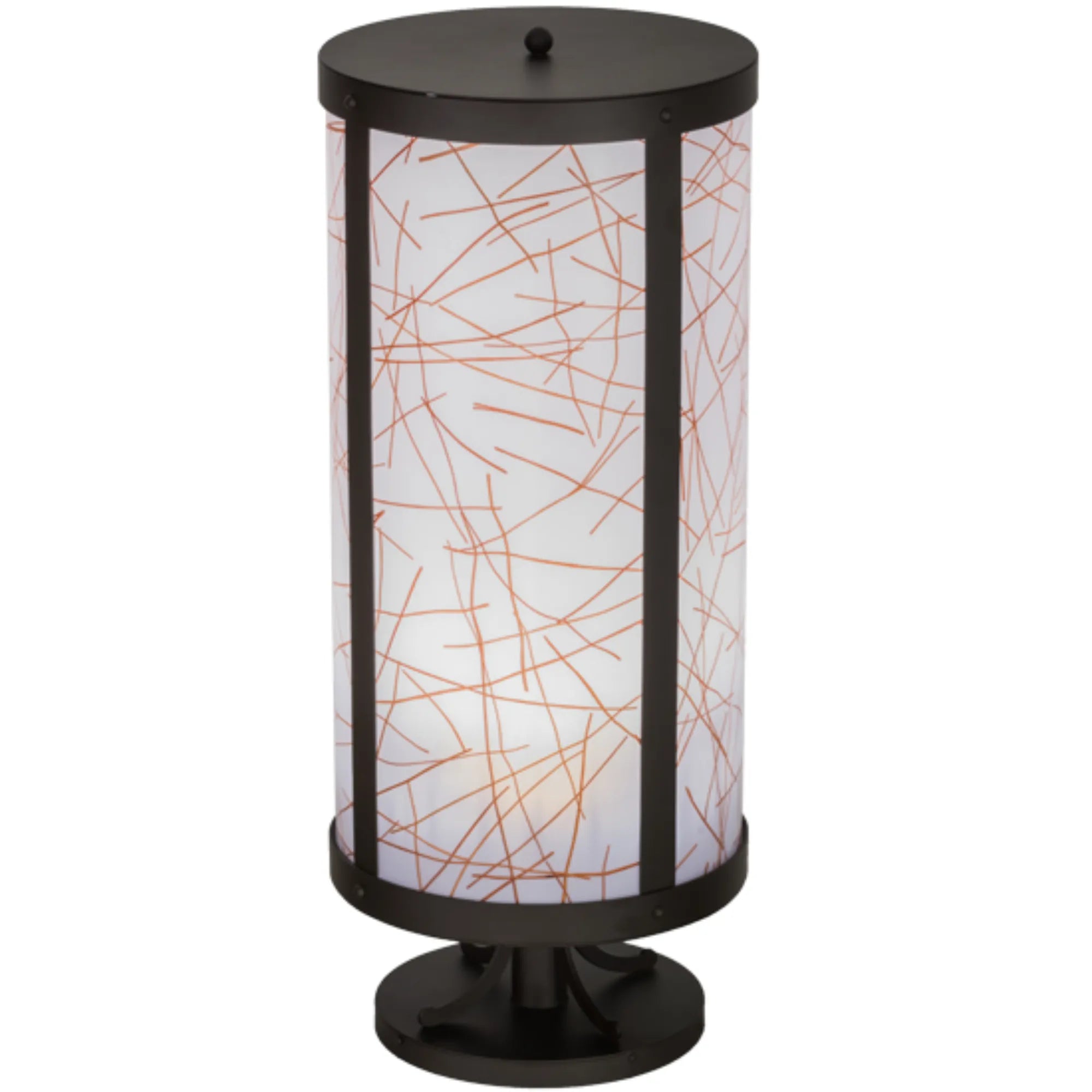 15"W Cilindro Veritas Pier Mount – Oil Rubbed Bronze – Wet-Rated – Meyda Lighting