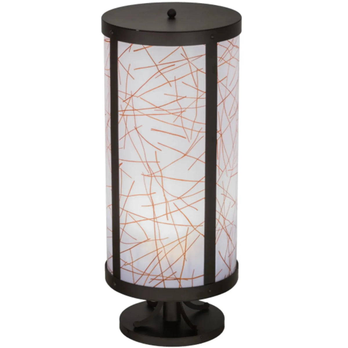 15"W Cilindro Veritas Pier Mount – Oil Rubbed Bronze – Wet-Rated – Meyda Lighting Meyda Lighting