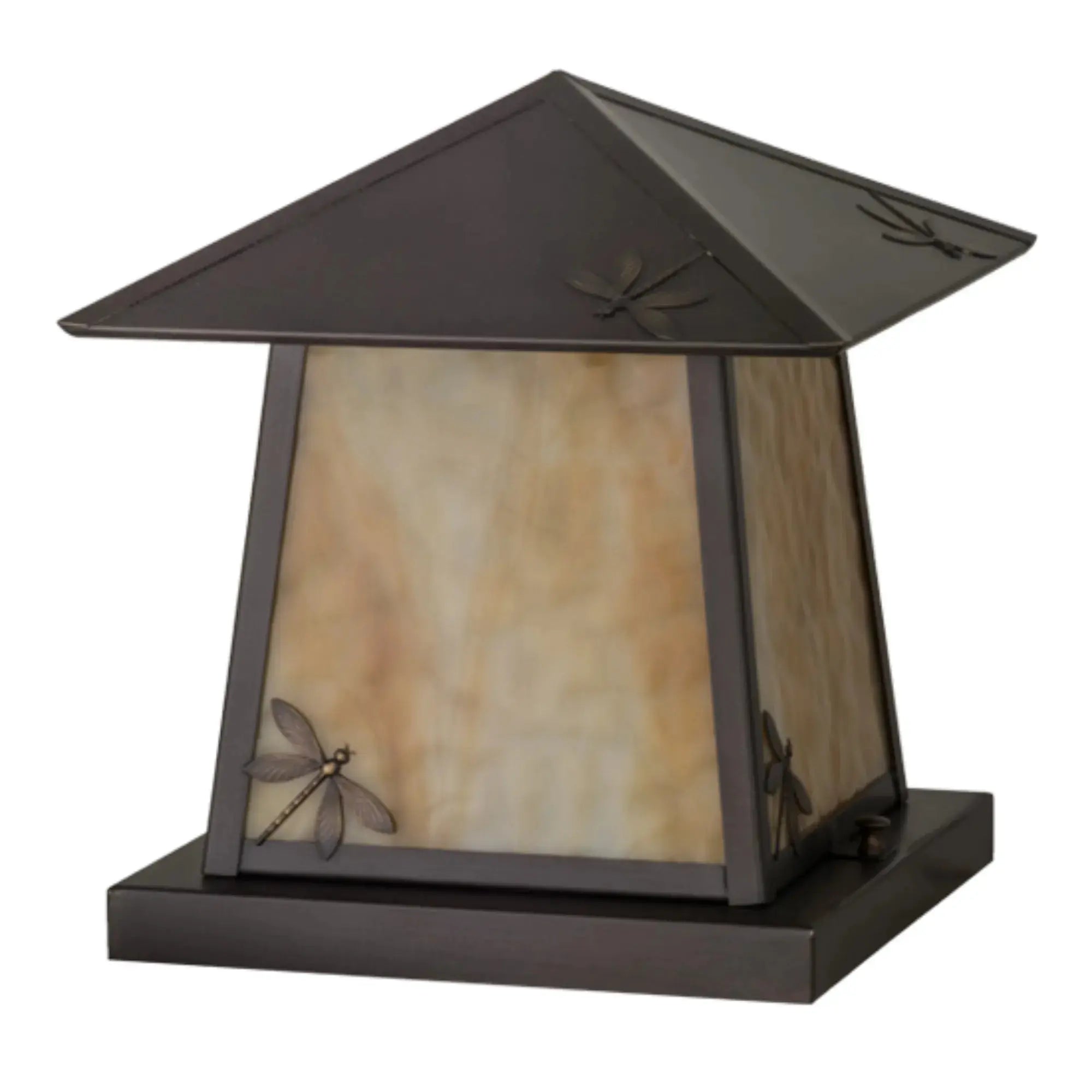 11"Sq Stillwater Dragonfly Pier Mount – Craftsman brown – Wet-Rated – Meyda Lighting Meyda Lighting