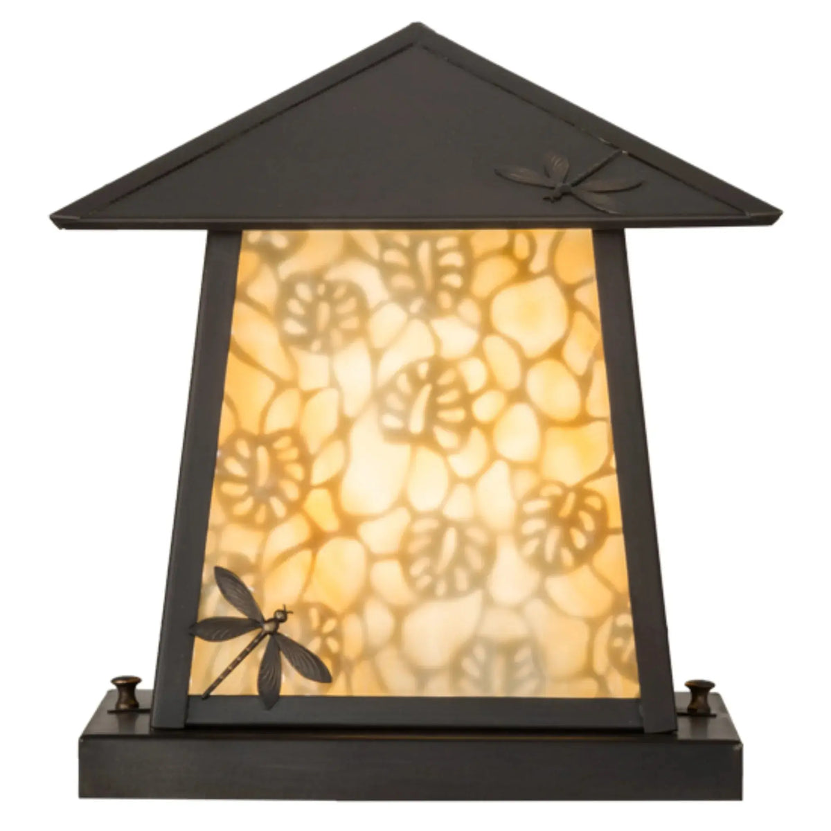 11"Sq Stillwater Dragonfly Pier Mount – Craftsman brown – Wet-Rated – Meyda Lighting Meyda Lighting