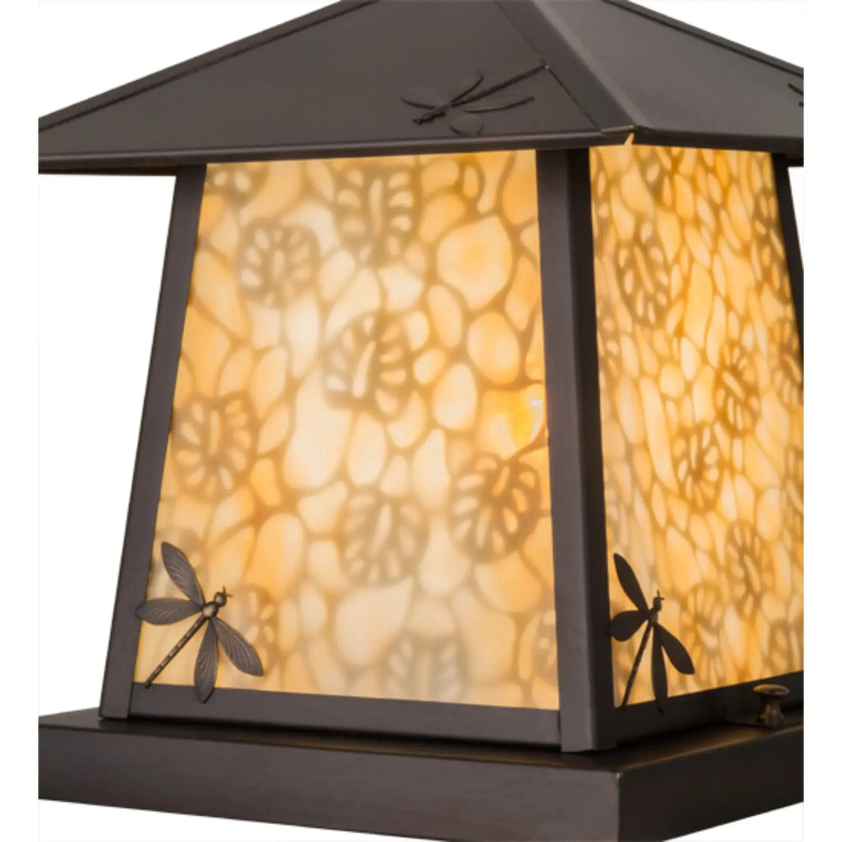 11"Sq Stillwater Dragonfly Pier Mount – Craftsman brown – Wet-Rated – Meyda Lighting Meyda Lighting