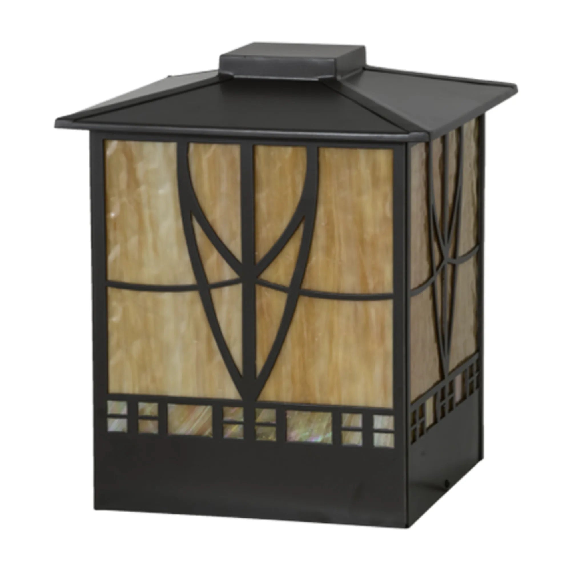 14"Sq Scottsdale Mission Pier Mount – Timeless Bronze – Wet-Rated – Meyda Lighting