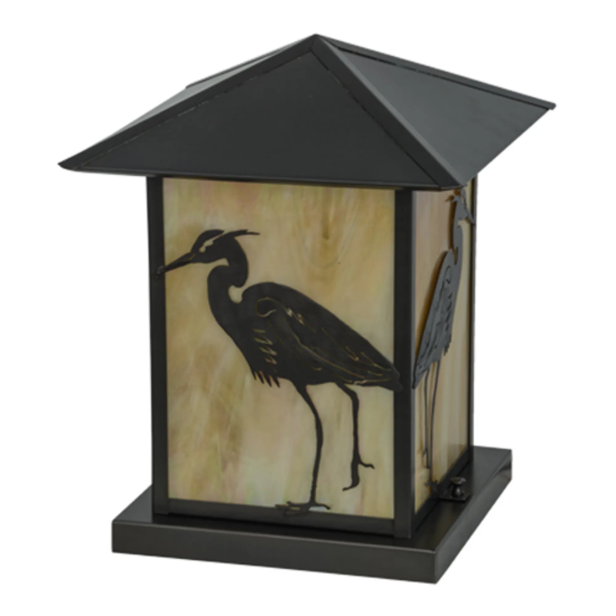 12" Square Seneca Heron Pier Mount – Craftsman Brown – Wet-Rated – Meyda Lighting