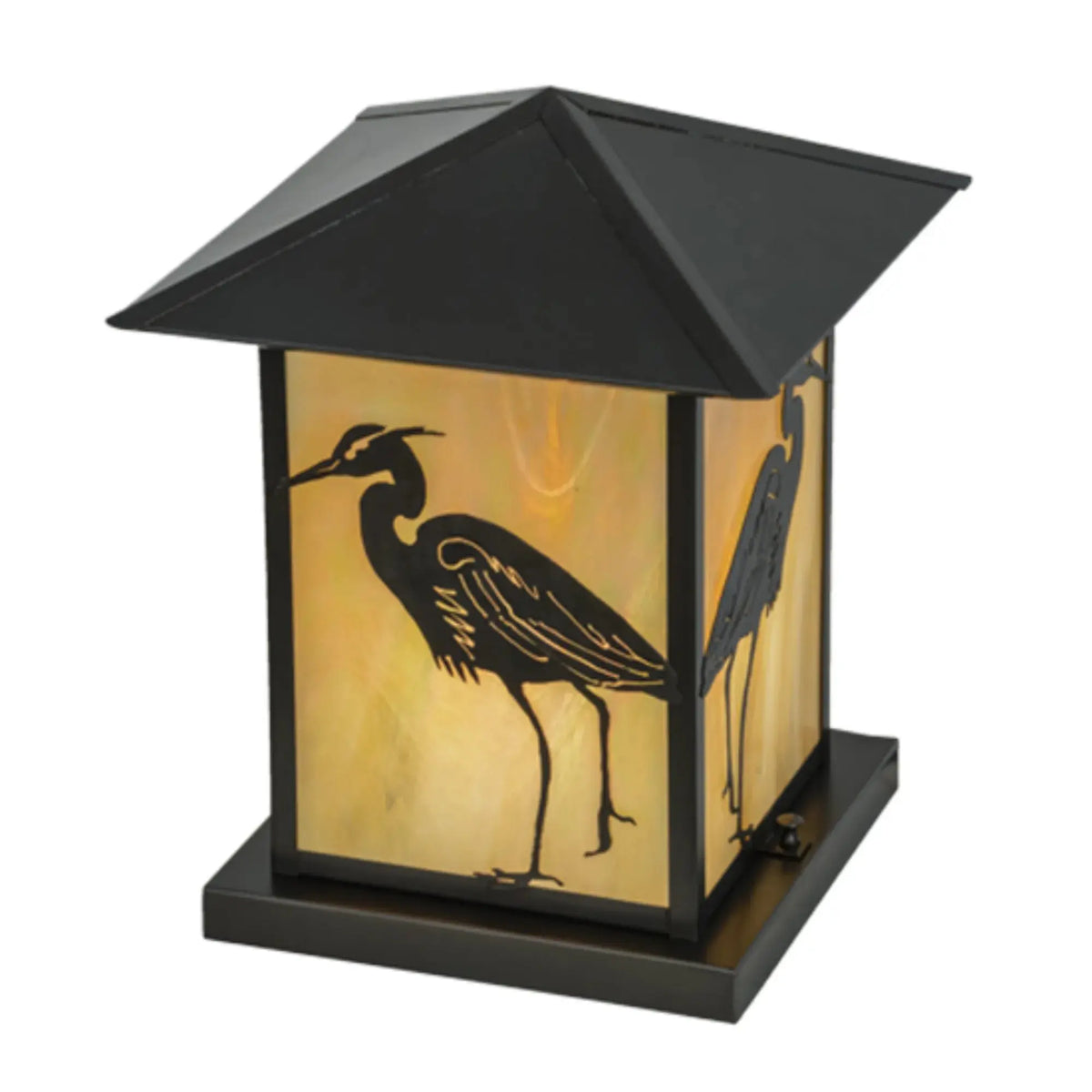12" Square Seneca Heron Pier Mount – Craftsman Brown – Wet-Rated – Meyda Lighting Meyda Lighting