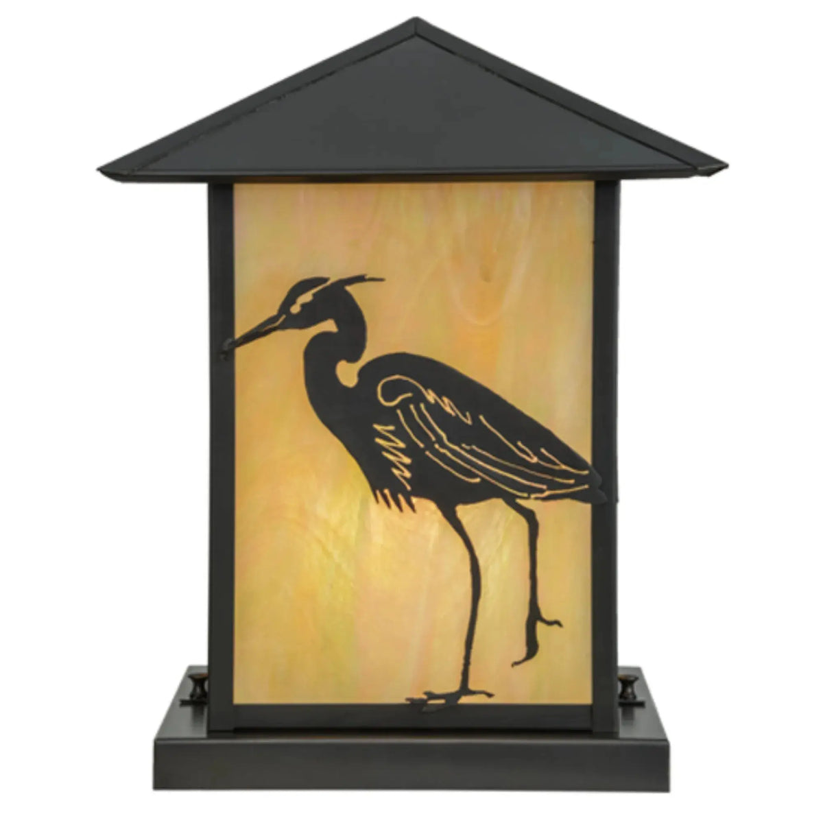 12" Square Seneca Heron Pier Mount – Craftsman Brown – Wet-Rated – Meyda Lighting Meyda Lighting