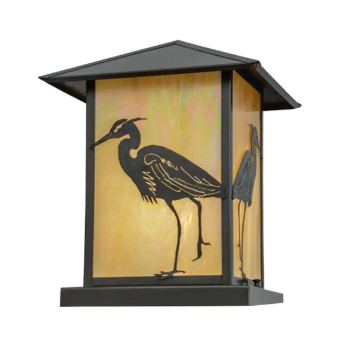 12" Square Seneca Heron Pier Mount – Craftsman Brown – Wet-Rated – Meyda Lighting Meyda Lighting