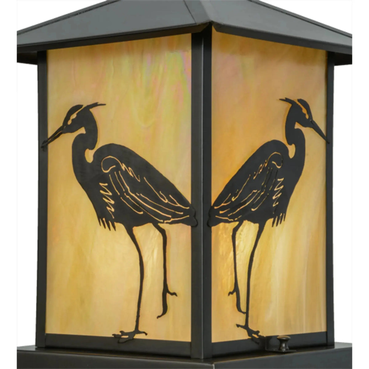 12" Square Seneca Heron Pier Mount – Craftsman Brown – Wet-Rated – Meyda Lighting Meyda Lighting