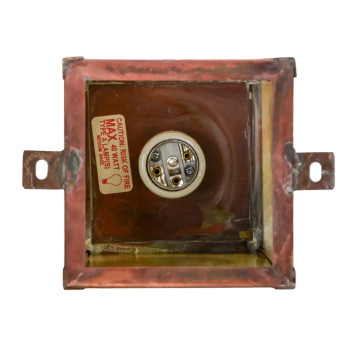 7"Sq Seneca Winter Pine Post Mount – Vintage Copper – Wet-Rated – Meyda Lighting Meyda Lighting