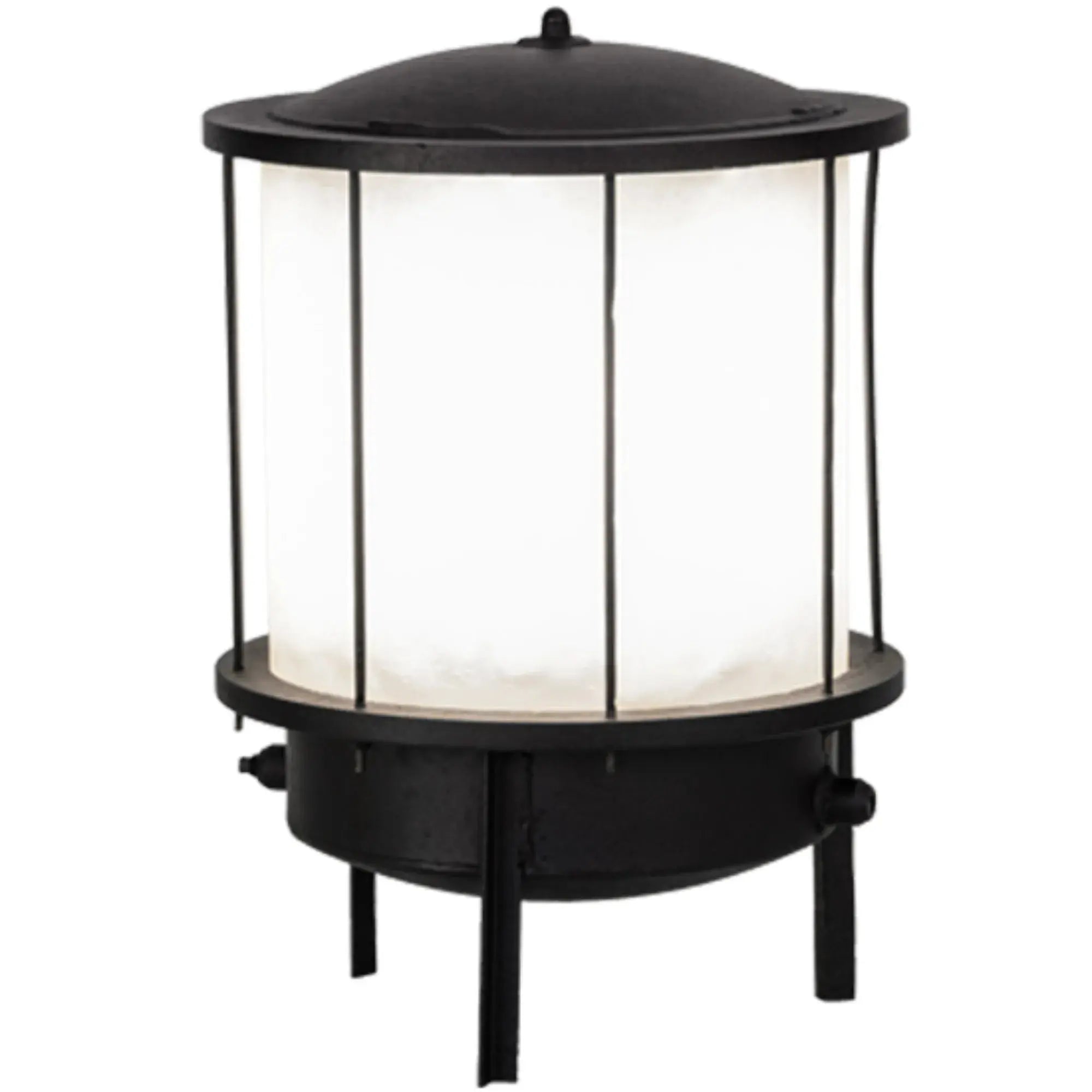 15" Wide Lighthouse Pier Mount – Black – White – Wet-Rated – Meyda Lighting Meyda Lighting