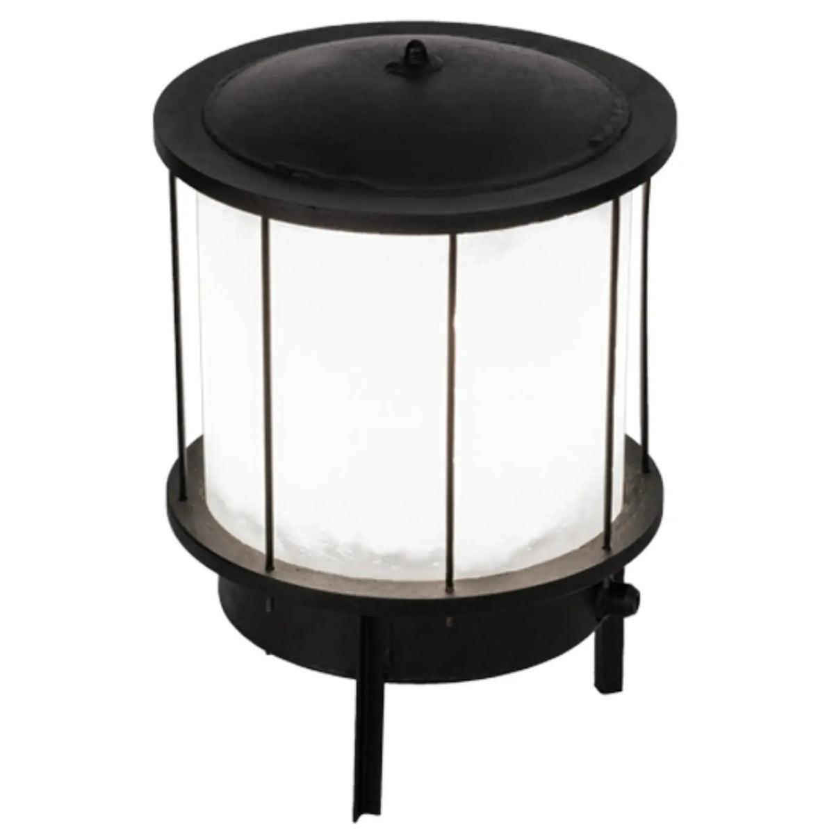 15" Wide Lighthouse Pier Mount – Black – White – Wet-Rated – Meyda Lighting Meyda Lighting