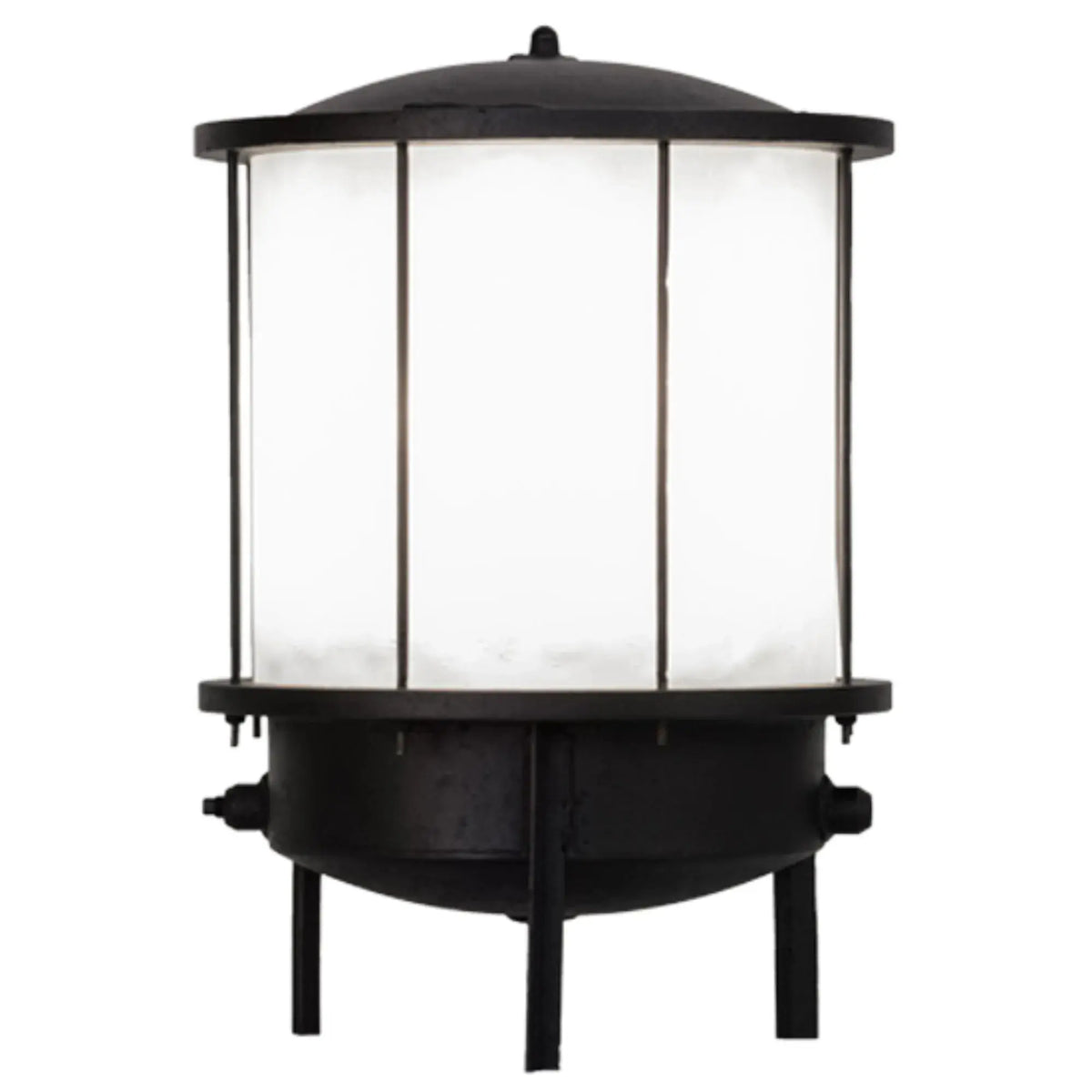 15" Wide Lighthouse Pier Mount – Black – White – Wet-Rated – Meyda Lighting Meyda Lighting