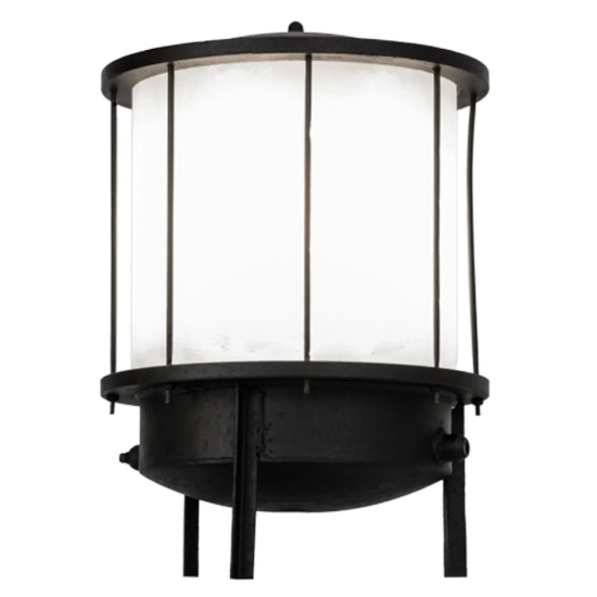 15" Wide Lighthouse Pier Mount – Black – White – Wet-Rated – Meyda Lighting Meyda Lighting