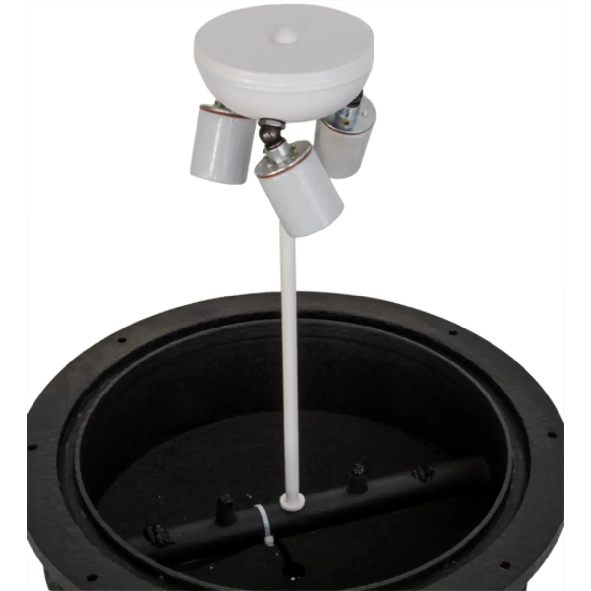 15" Wide Lighthouse Pier Mount – Black – White – Wet-Rated – Meyda Lighting Meyda Lighting