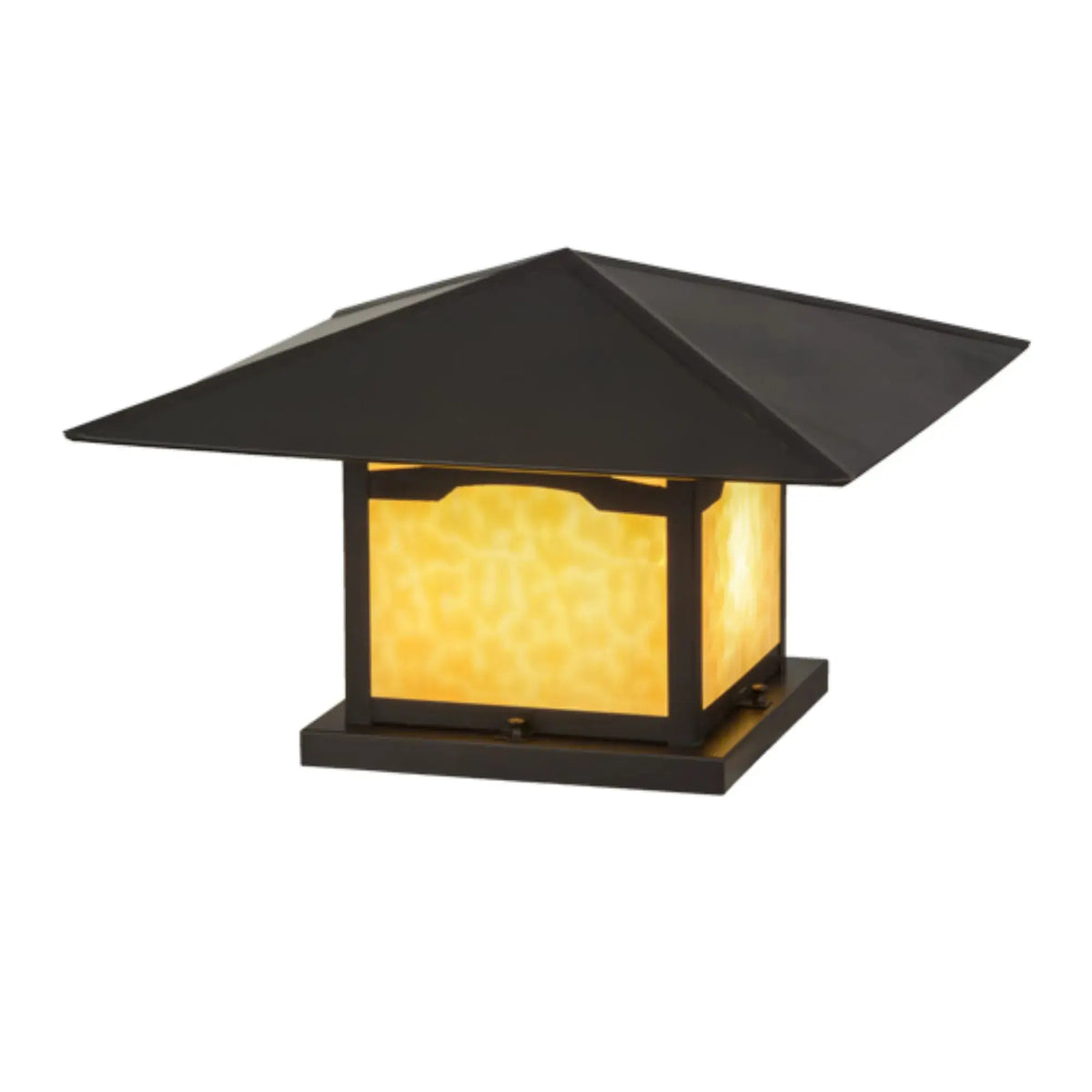 21.5"Sq Seneca Mountain View Pier Mount – Craftsman Brown – Wet-Rated – Meyda Lighting Meyda Lighting
