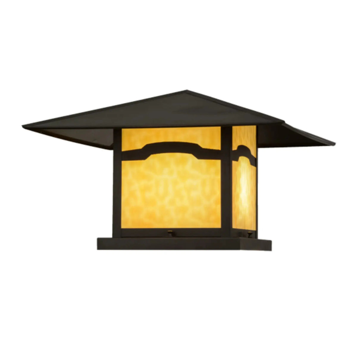 21.5"Sq Seneca Mountain View Pier Mount – Craftsman Brown – Wet-Rated – Meyda Lighting Meyda Lighting