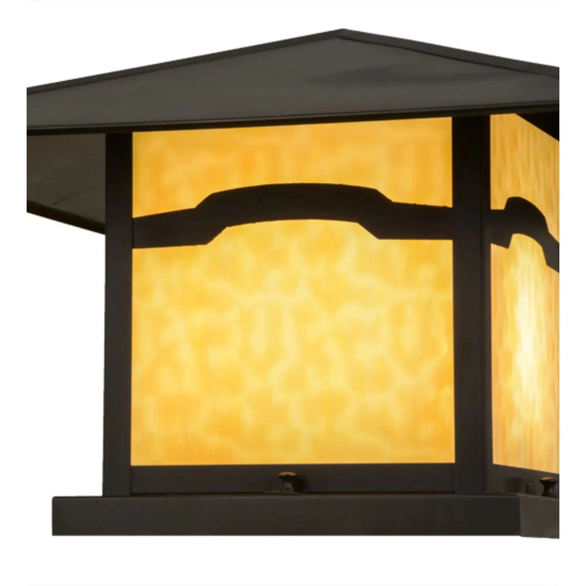 21.5"Sq Seneca Mountain View Pier Mount – Craftsman Brown – Wet-Rated – Meyda Lighting Meyda Lighting