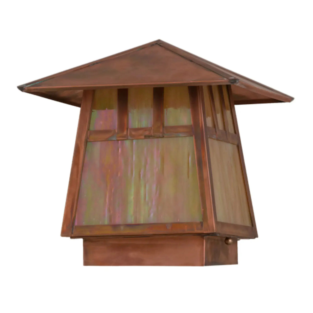 10"Sq Stillwater Double Bar Mission Deck Light – Vintage Copper – Wet-Rated – Meyda Lighting Meyda Lighting