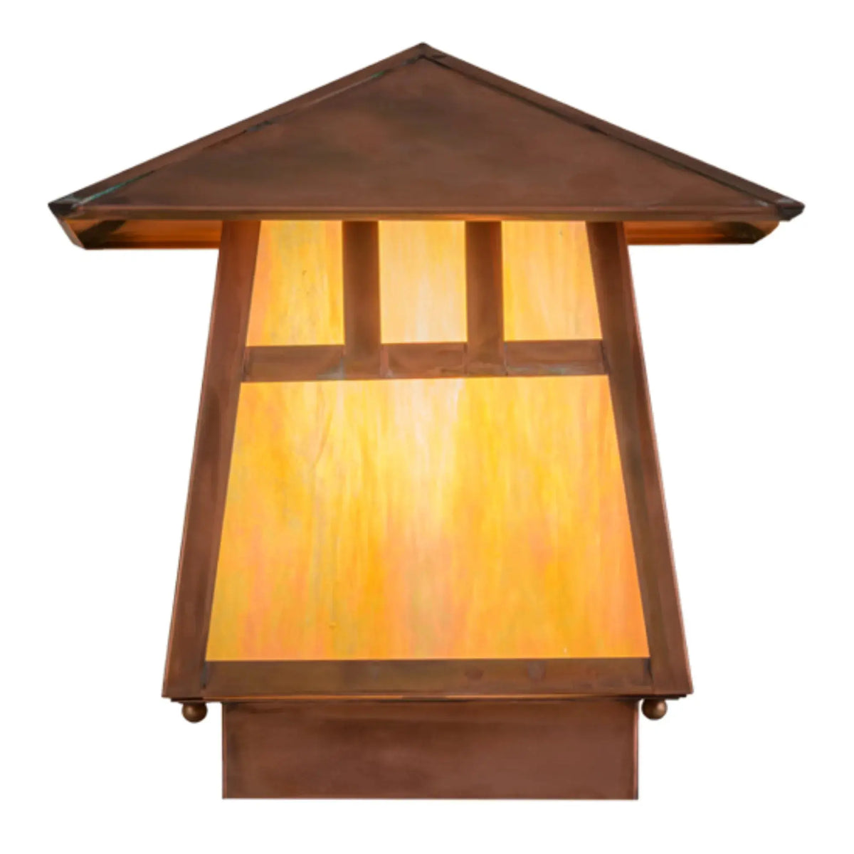 10"Sq Stillwater Double Bar Mission Deck Light – Vintage Copper – Wet-Rated – Meyda Lighting Meyda Lighting