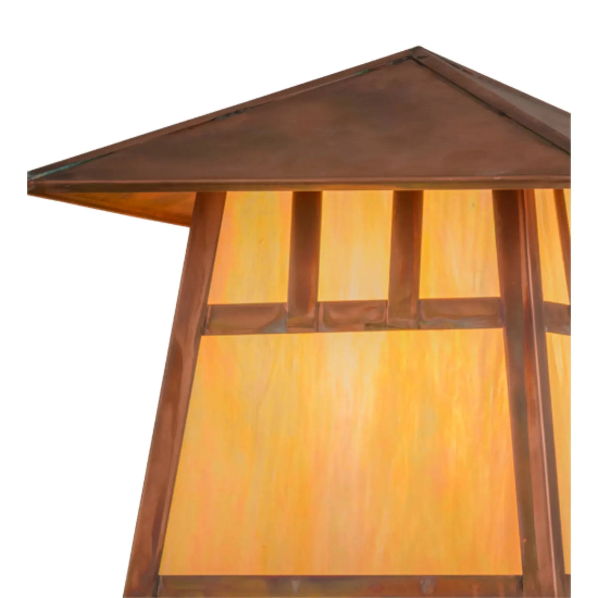 10"Sq Stillwater Double Bar Mission Deck Light – Vintage Copper – Wet-Rated – Meyda Lighting Meyda Lighting
