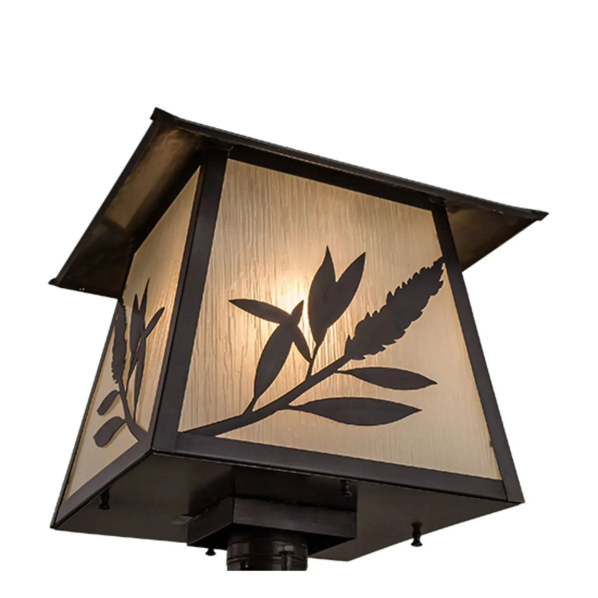 16"Sq Stillwater Willow Branch Post Mount – Craftsman Brown – Wet-Rated – Meyda Lighting Meyda Lighting