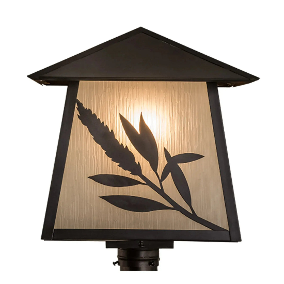 16"Sq Stillwater Willow Branch Post Mount – Craftsman Brown – Wet-Rated – Meyda Lighting Meyda Lighting