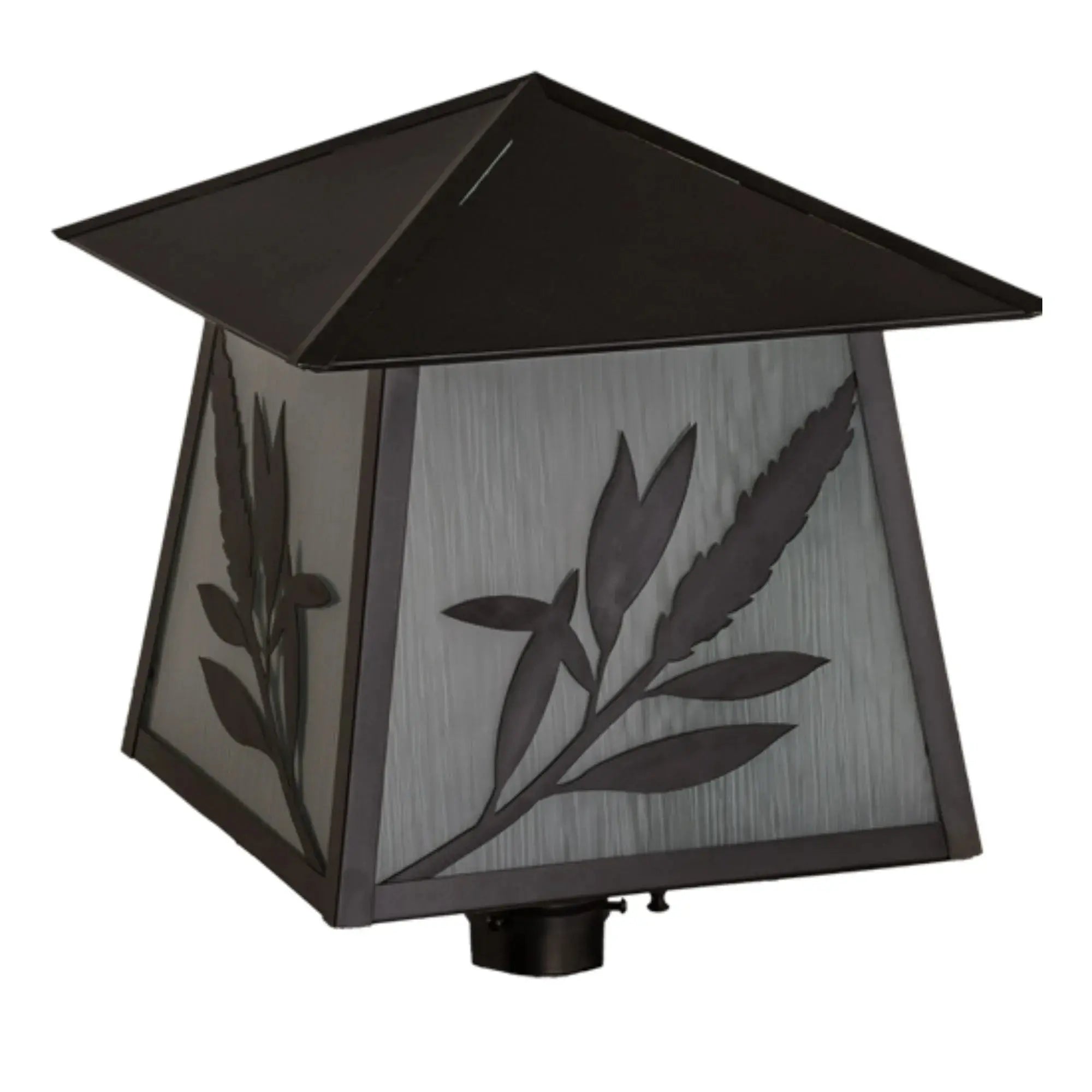 16"Sq Stillwater Willow Branch Post Mount – Craftsman Brown – Wet-Rated – Meyda Lighting Meyda Lighting