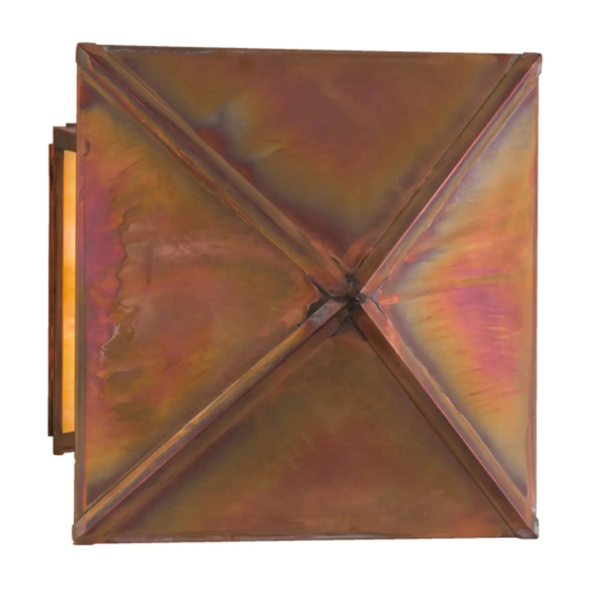 12"Sq Stillwater Double Bar Mission Deck Light – Vintage Copper – Wet-Rated – Meyda Lighting Meyda Lighting