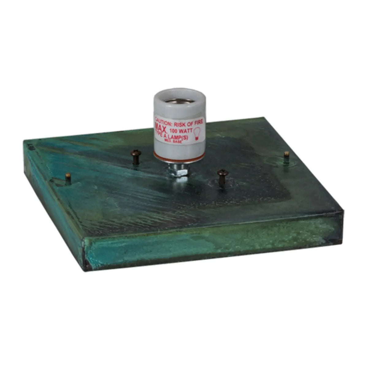 9"Sq Seneca Hill Top Pier Mount – Verde – Beige Iridescent Art Glass – Wet-Rated – Meyda Lighting Meyda Lighting