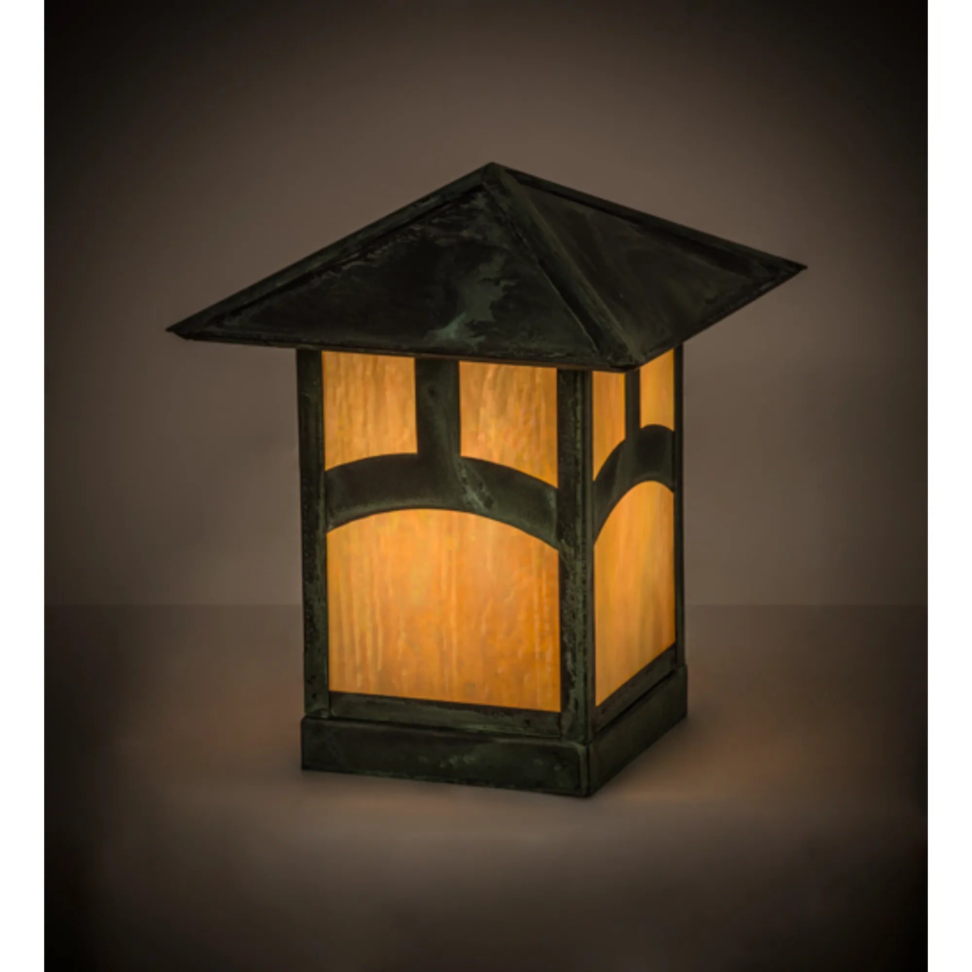 9" Square Seneca Hill Top Deck Light – Verdigris – Wet-Rated – Meyda Lighting