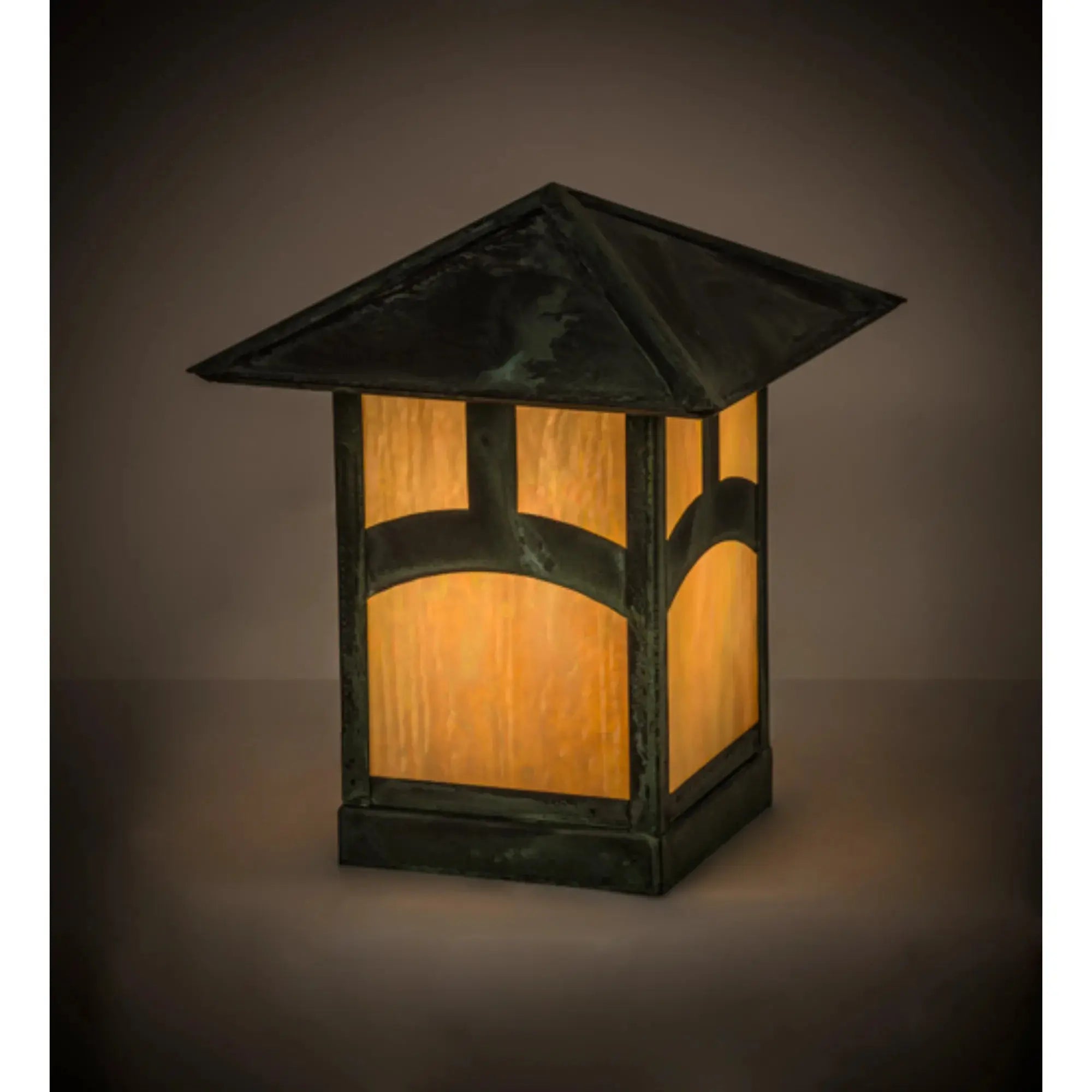 9" Square Seneca Hill Top Deck Light – Verdigris – Wet-Rated – Meyda Lighting Meyda Lighting