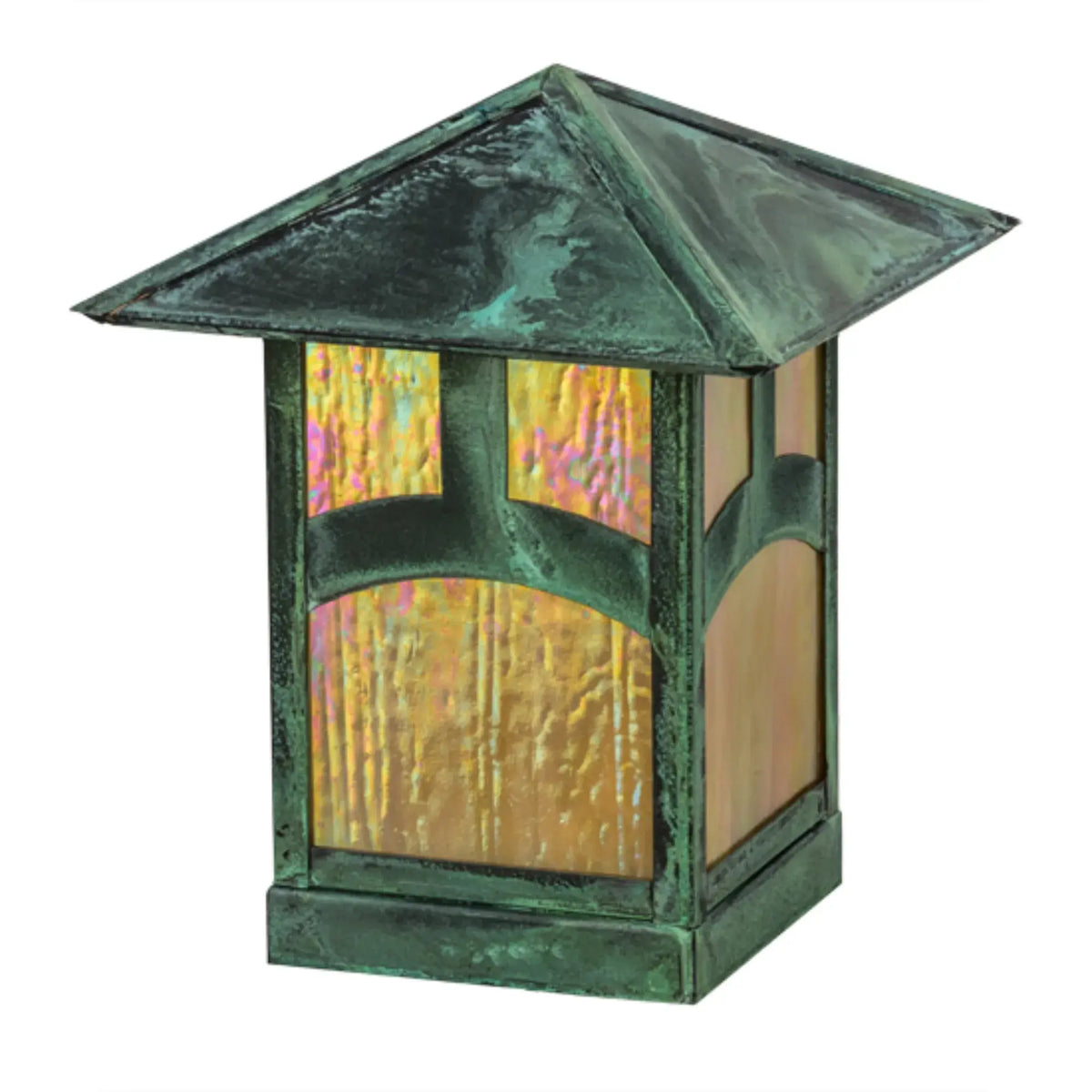 9" Square Seneca Hill Top Deck Light – Verdigris – Wet-Rated – Meyda Lighting Meyda Lighting
