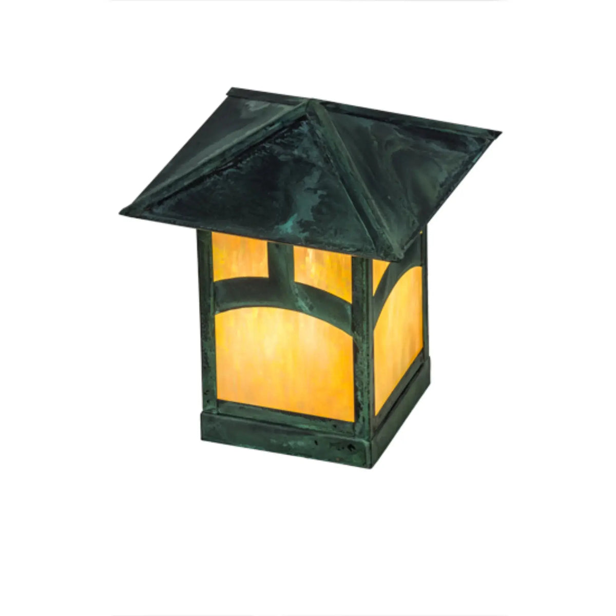 9" Square Seneca Hill Top Deck Light – Verdigris – Wet-Rated – Meyda Lighting Meyda Lighting