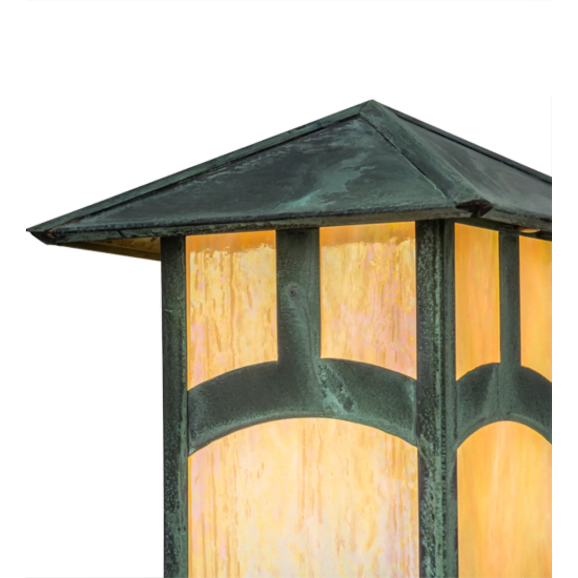 9" Square Seneca Hill Top Deck Light – Verdigris – Wet-Rated – Meyda Lighting