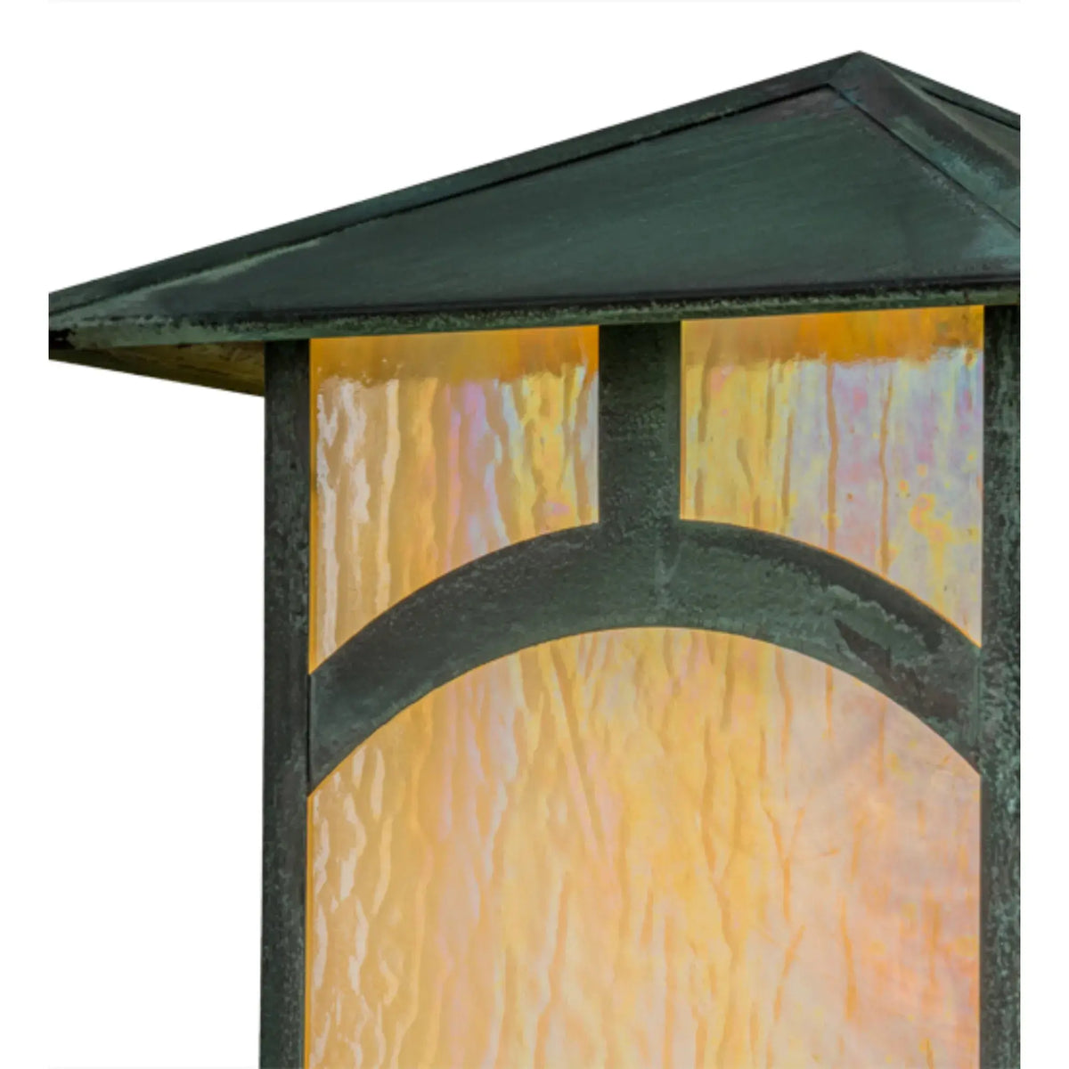 12"Sq Seneca Hill Top Pier Mount – Craftsman Verdigris – Wet-Rated – Meyda Lighting Meyda Lighting