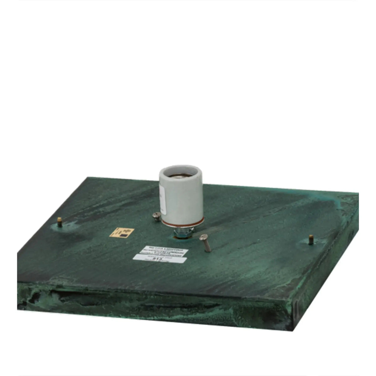12"Sq Seneca Hill Top Pier Mount – Craftsman Verdigris – Wet-Rated – Meyda Lighting Meyda Lighting